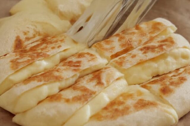 Delicious Homemade Cheese Potato Bread in a Frying Pan