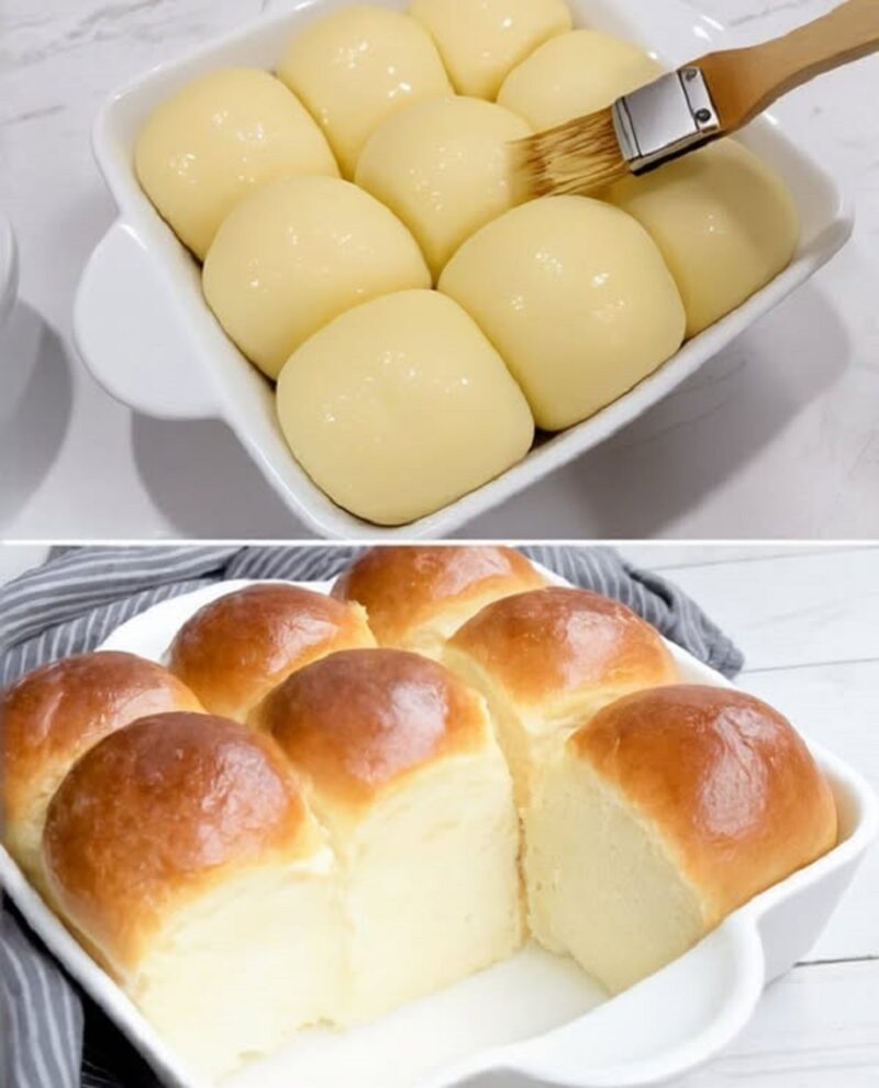 Fluffy Condensed Milk Dinner Rolls
