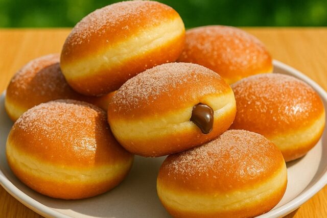 Fluffy Baked Paczki with Jam Filling