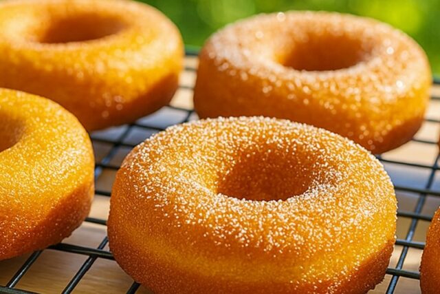 Baked Pumpkin Donuts with Cinnamon Sugar