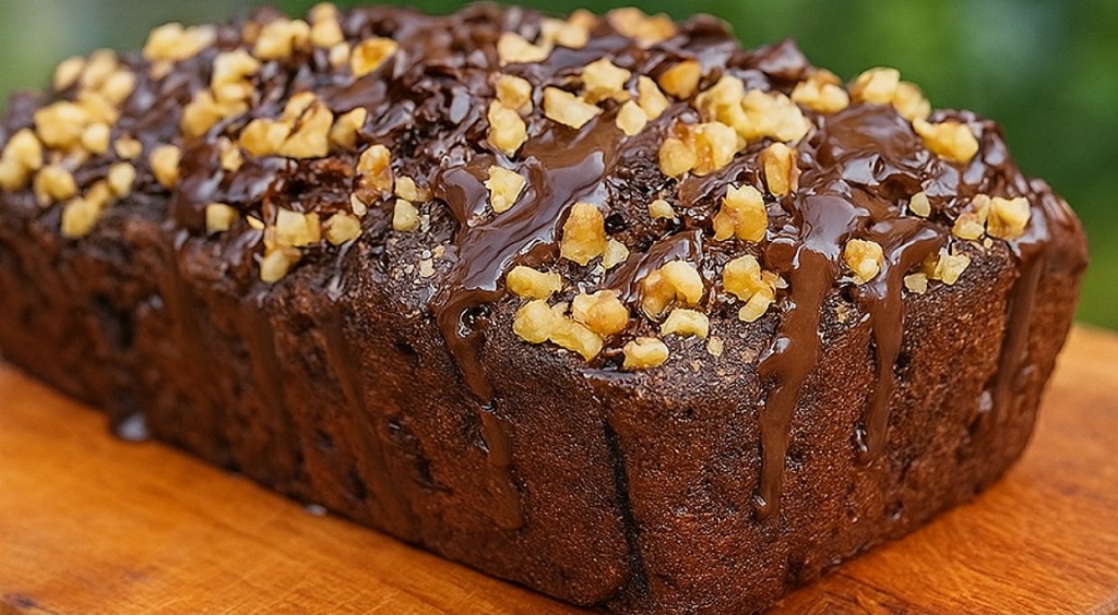 Healthy chocolate banana oatmeal bars on parchment paper with banana slices on top