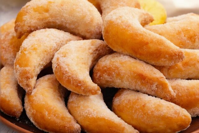 Fluffy Homemade Crescent Donuts Recipe