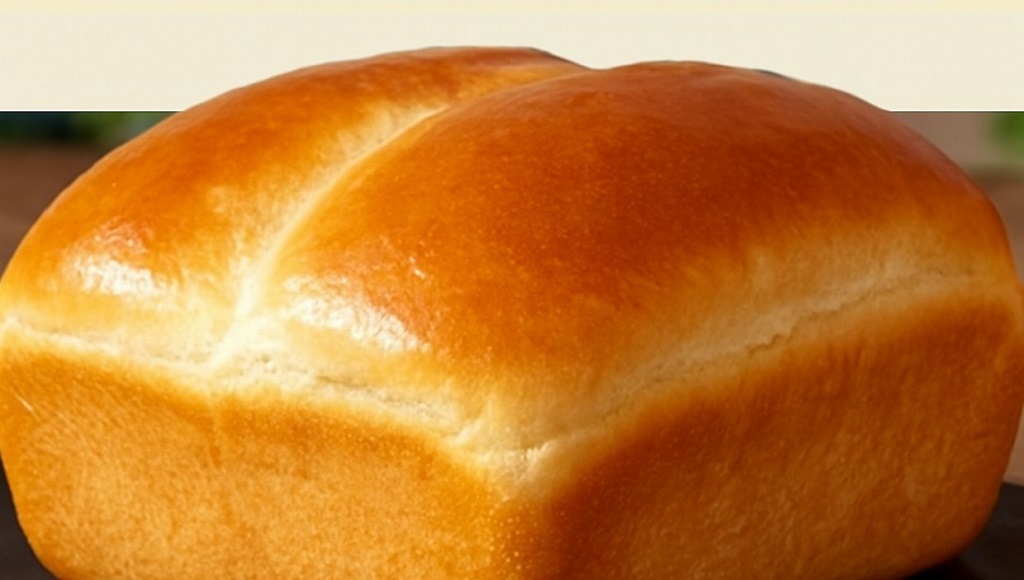 Freshly baked soft homemade bread loaves cooling on rack