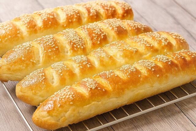 Soft Homemade Sesame Breadsticks Recipe