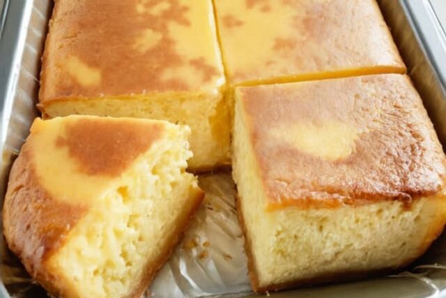 Baked Milk Custard Rice Cake Dessert