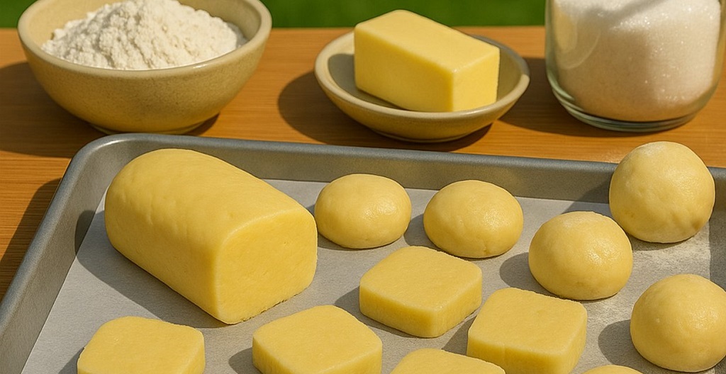 3 Ingredient Butter Cookies Prep