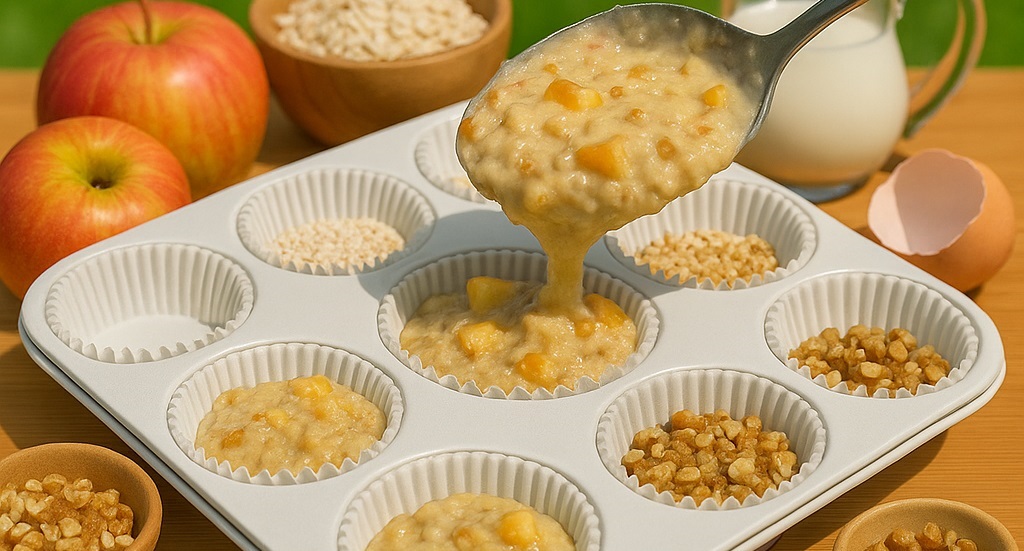 Healthy Apple Oat Muffins