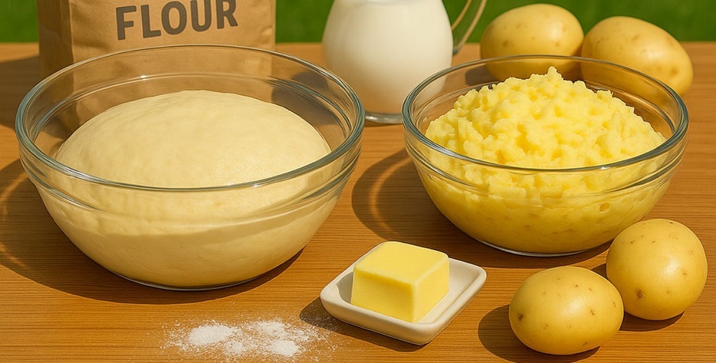 Cheese Potato Bread In A Frying Pan