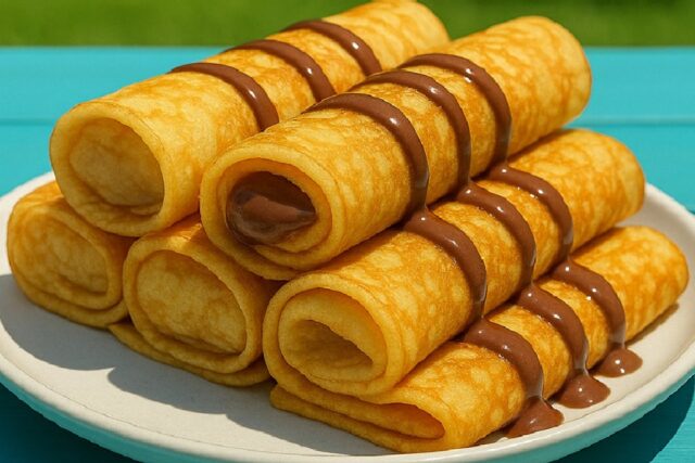 Homemade Chocolate Filled Crepes Recipe