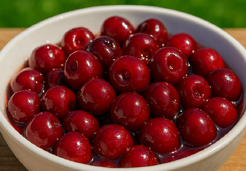 Fireball cherry blasters in a glass jar with cinnamon syrup