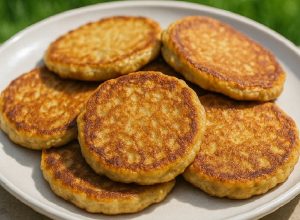 Flourless Vanilla Oatmeal Pancakes