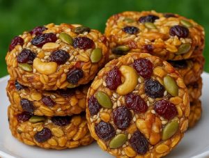 Healthy Oat Cookies With Dried Fruit and Nuts