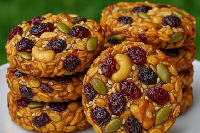 Healthy Oat Cookies With Dried Fruit and Nuts