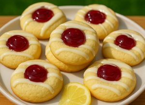 White Chocolate Cherry Shortbread Cookies Recipe