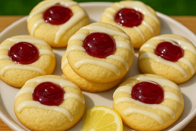 White Chocolate Cherry Shortbread Cookies Recipe