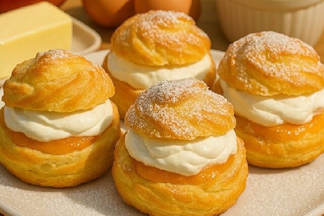 Apricot Cream Puffs Recipe