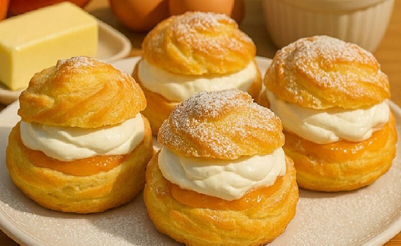 Apricot Cream Puffs
