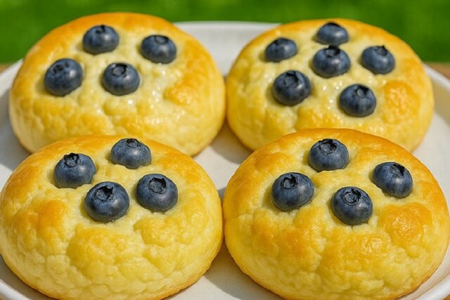 Blueberry Fluffy Cottage Cheese Cloud Bread
