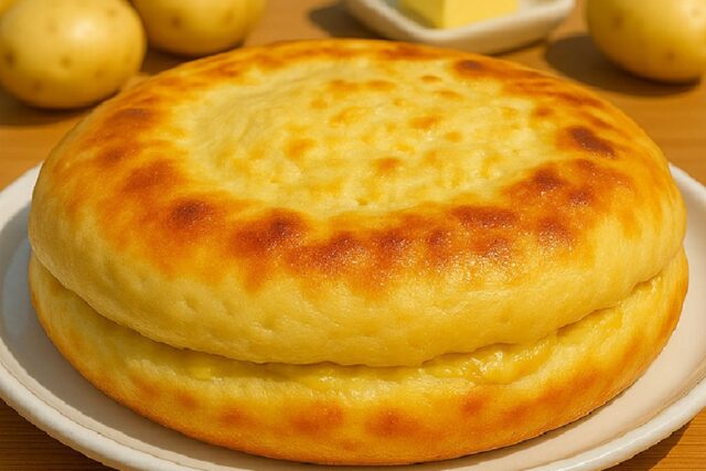 Cheese Potato Bread In A Frying Pan