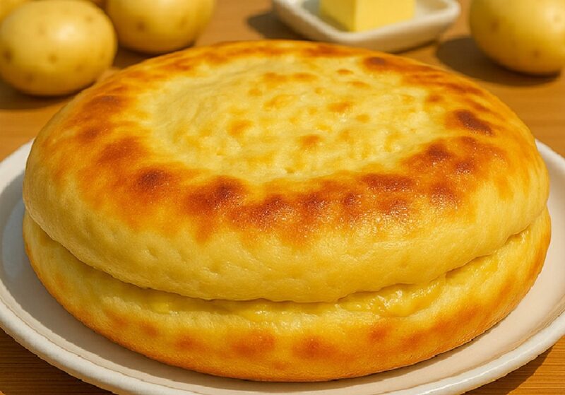 Cheese Potato Bread In A Frying Pan