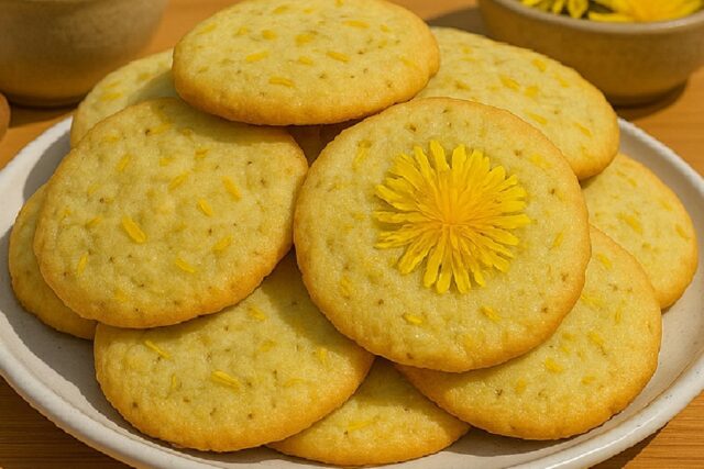 Dandelion Cookies Recipe With Fresh Petals