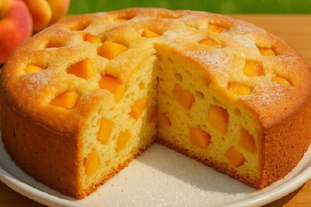 Delicious Peach Cake Recipe With Fresh Peaches