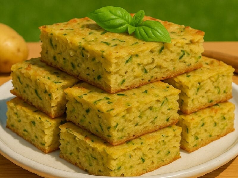 Healthy Savory Baked Oats with Zucchini