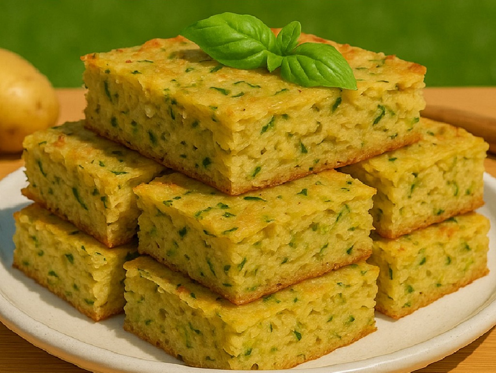 Healthy Savory Baked Oats with Zucchini