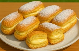 Lemon Cream Éclairs Recipe With Choux Pastry