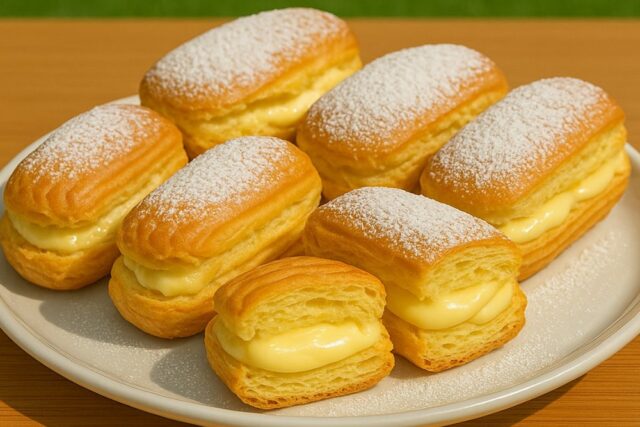 Lemon Cream Éclairs Recipe With Choux Pastry
