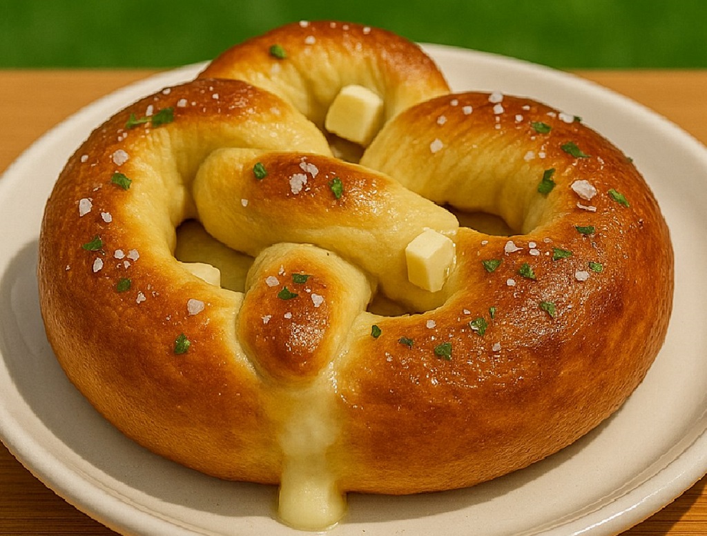 Mozzarella Stuffed Soft Pretzels