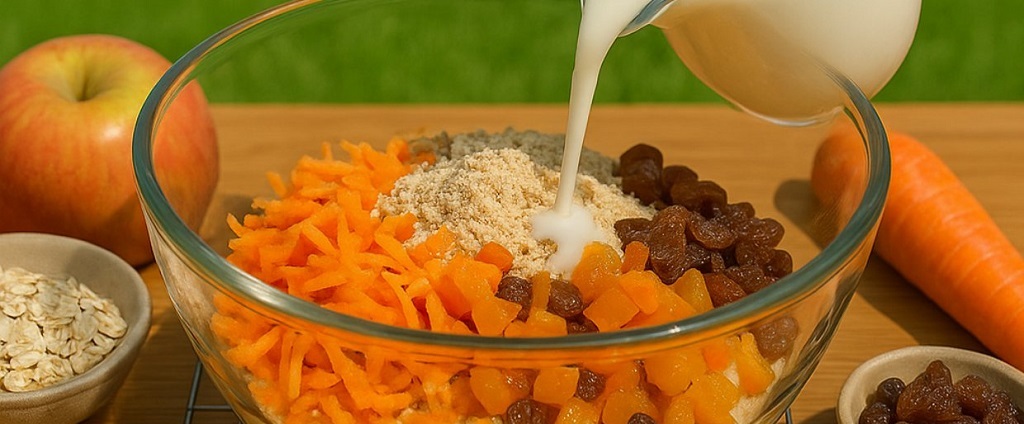 Sugar-free Oatmeal with Apples and Carrots