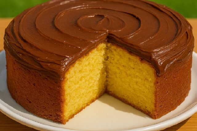 Yellow Pound Cake With Chocolate Frosting Recipe