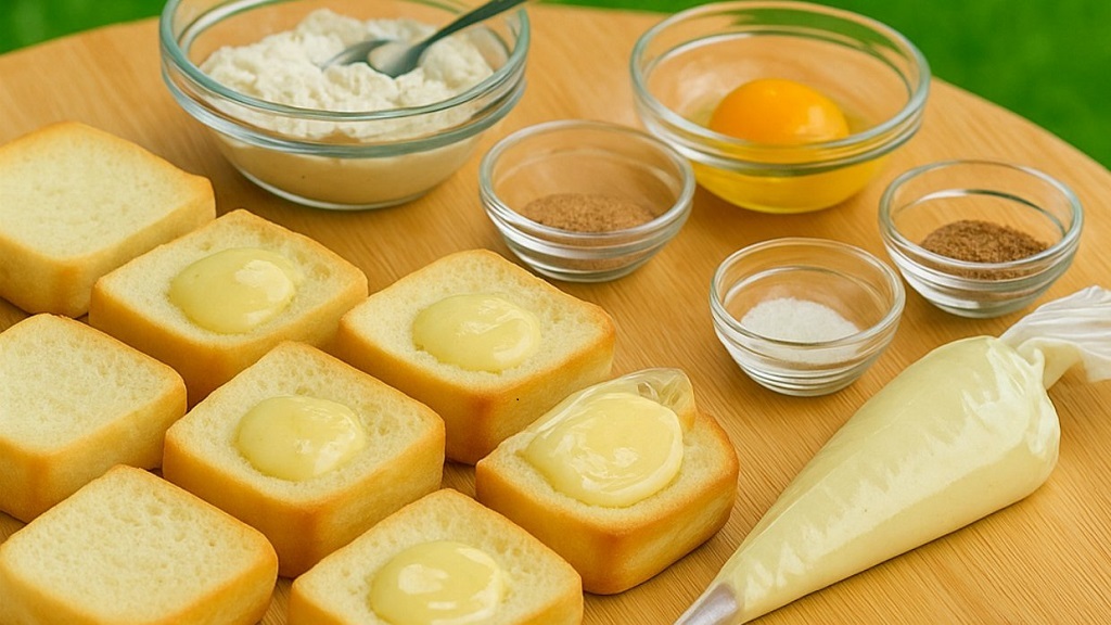 Hawaiian sweet rolls filled with cheesecake and topped with glaze