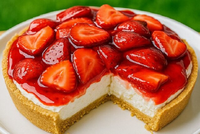 Strawberry Cream Cheese Pie – No Bake, All Yum!