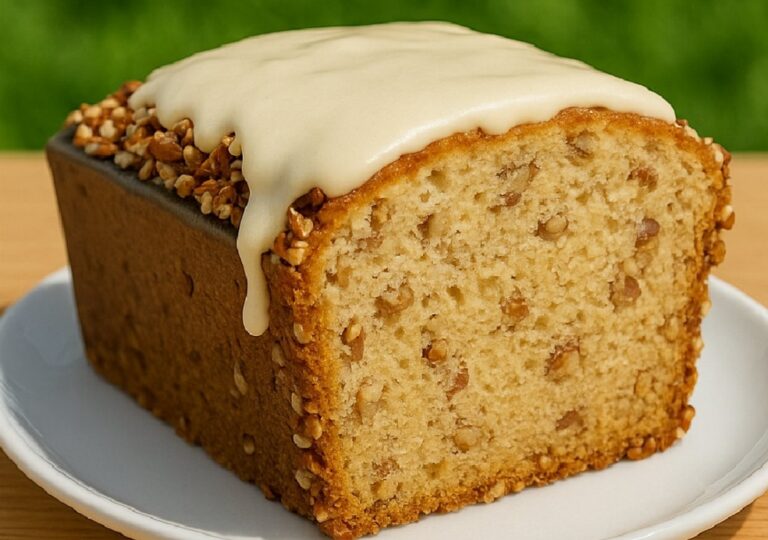 Butter Pecan Pound Cake with Vanilla Glaze