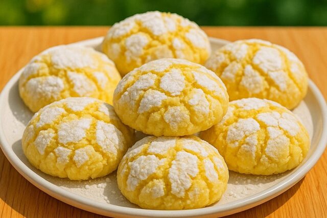 Soft and Chewy Lemon Crinkle Cookies