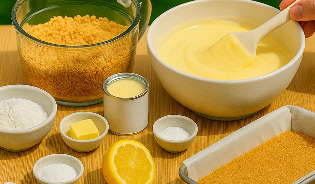 Chilled Lemon Cream Cheesecake Bars