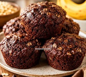 Flourless Chocolate Banana Oat Muffins Recipe