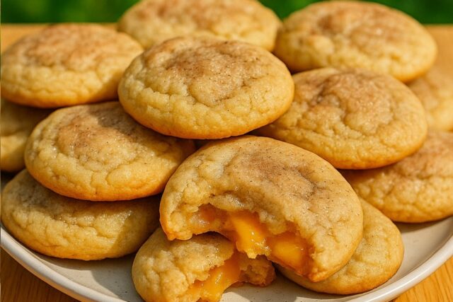 Irresistible Peach Cobbler Cookies with Cinnamon Sugar