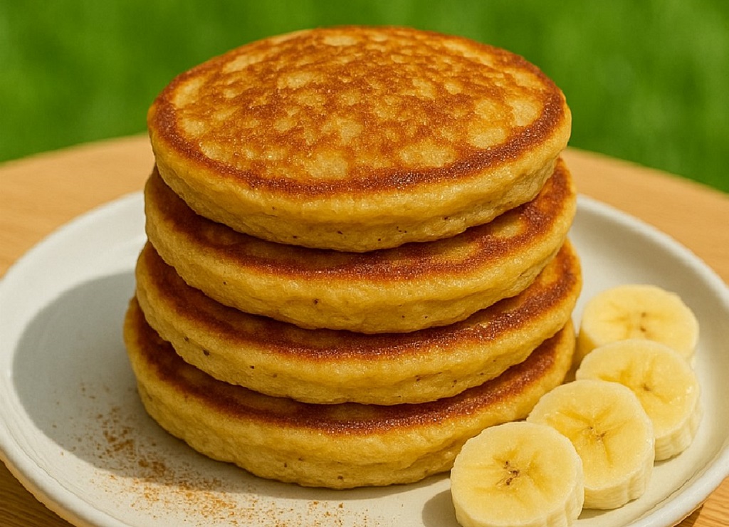 Banana Cinnamon Yogurt Pancakes
