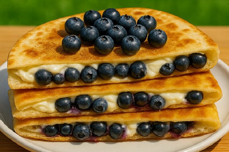 Blueberry Cream Cheese Quesadilla Melts