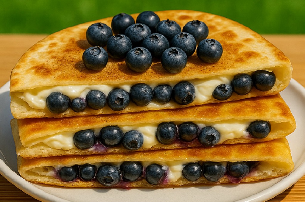 Blueberry Cream Cheese Quesadilla Melts