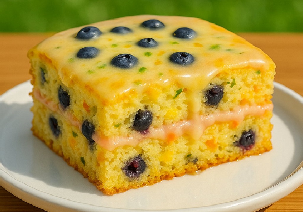 Blueberry Lemonade Buttermilk Cake