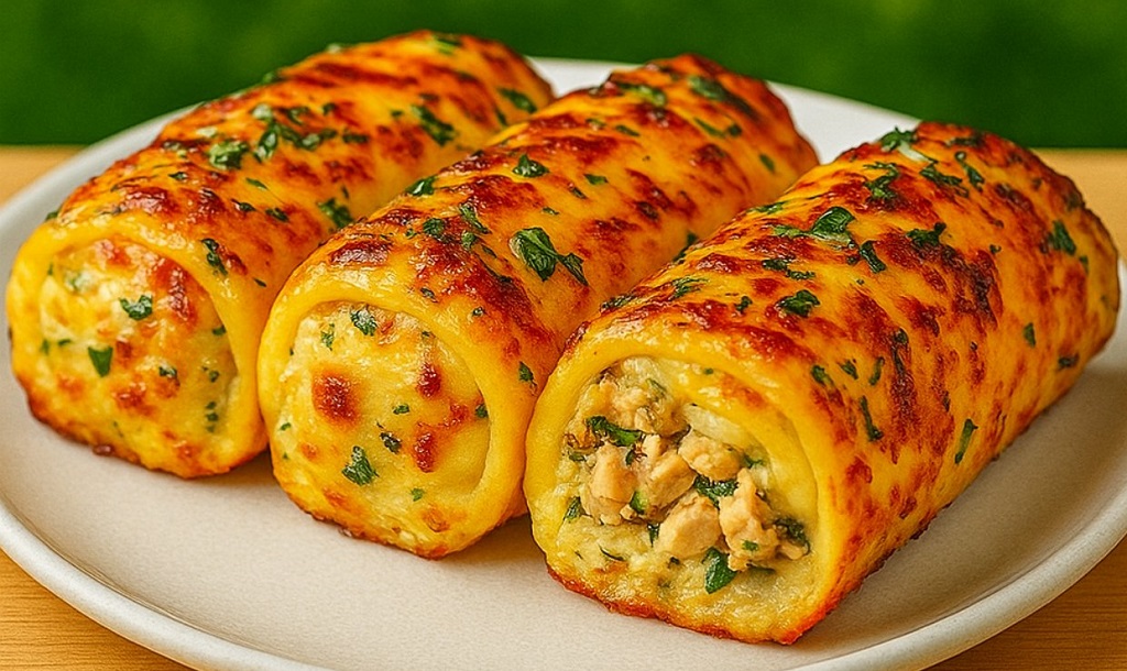 Cheesy Potato Rolls With Chicken Mushroom Filling