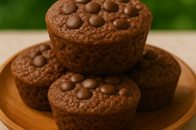 Flourless Chocolate Banana Oat Muffins Recipe