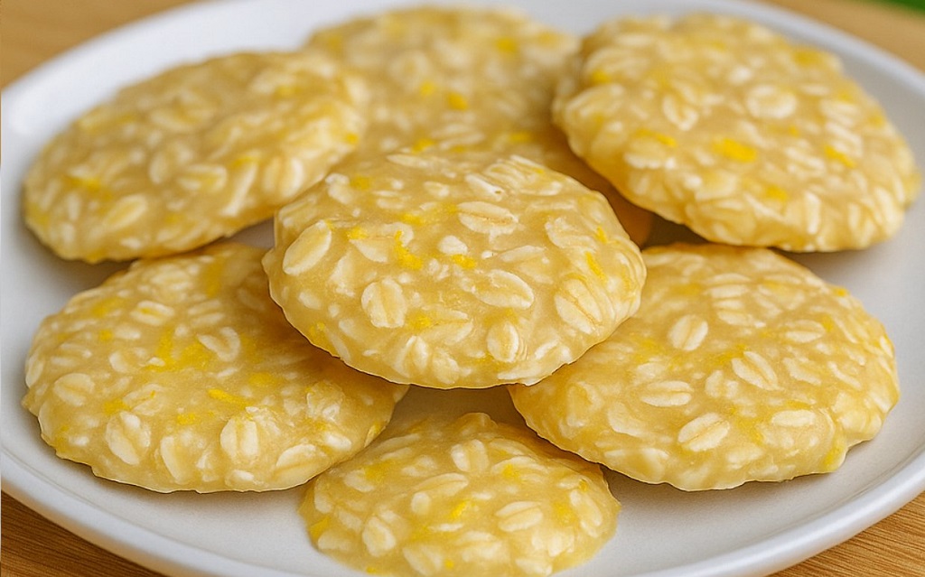 Lemon Oat No-bake Cookies