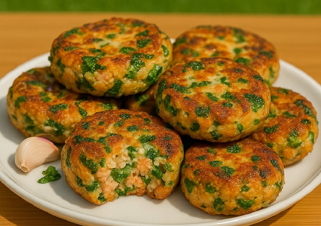 Mediterranean Salmon Patties with Feta