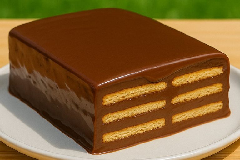 No-bake Chocolate Biscuit Layer Cake Recipe