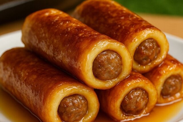 Sausage-stuffed French Toast Roll-ups Recipe